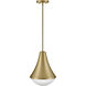 Haddie LED 11 inch Lacquered Brass Pendant Ceiling Light