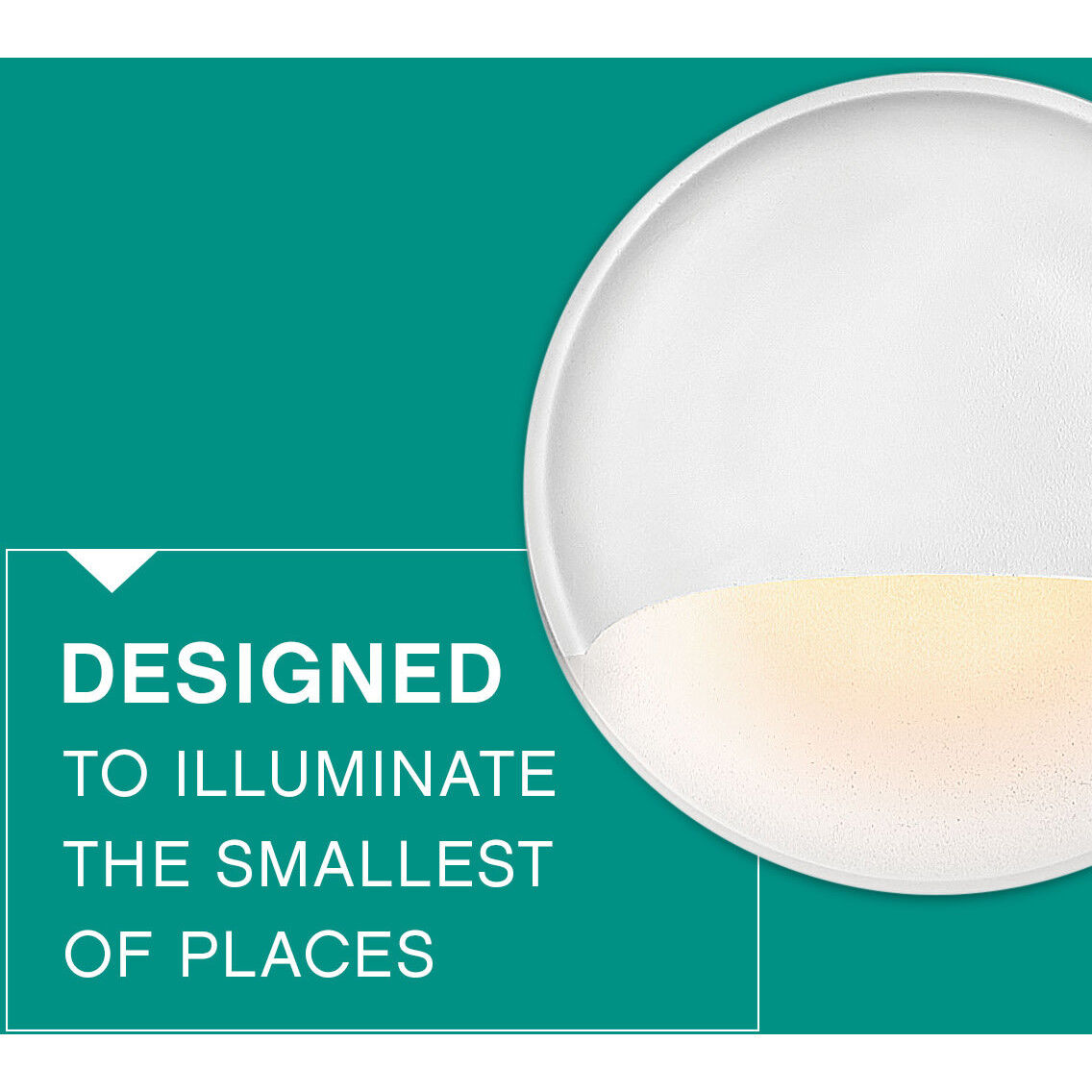 Nuvi 12v 1.40 watt Matte White Landscape Deck Sconce, Round