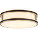 Alberti 4 Light 18.5 inch Black with Warm Brass Accents Flush Mount Ceiling Light