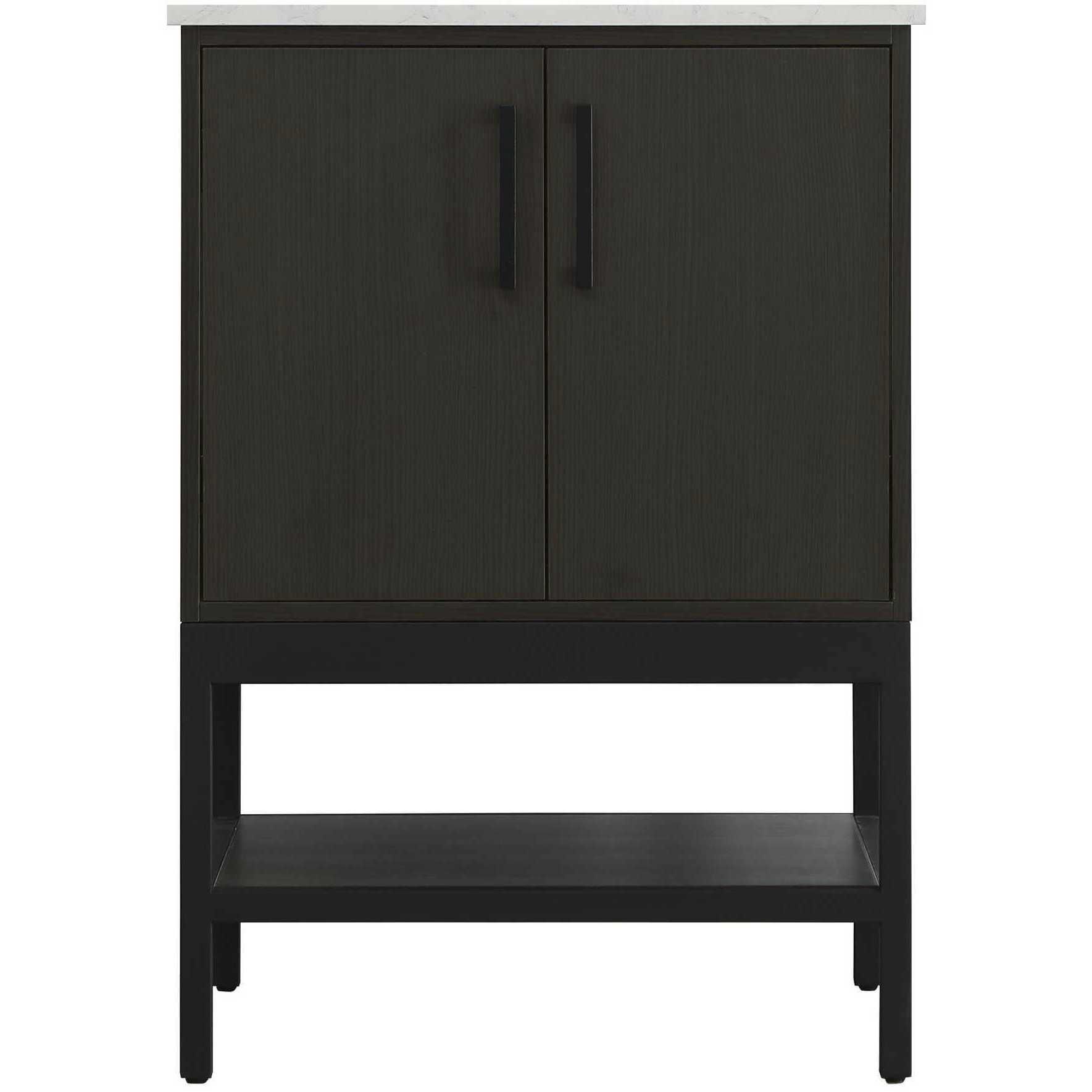Lennox 24 X 34 inch Mocha Brown Bathroom Vanity Cabinet