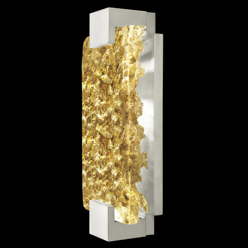 Terra Wall Sconce Wall Light in Silver, Antique Gold Leaf Studio Glass
