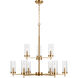 Sean Lavin Zire 9 Light 32 inch Satin Brass Chandelier Ceiling Light