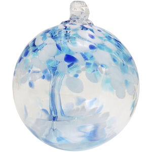 Aqua Blue Art Glass Ornament
