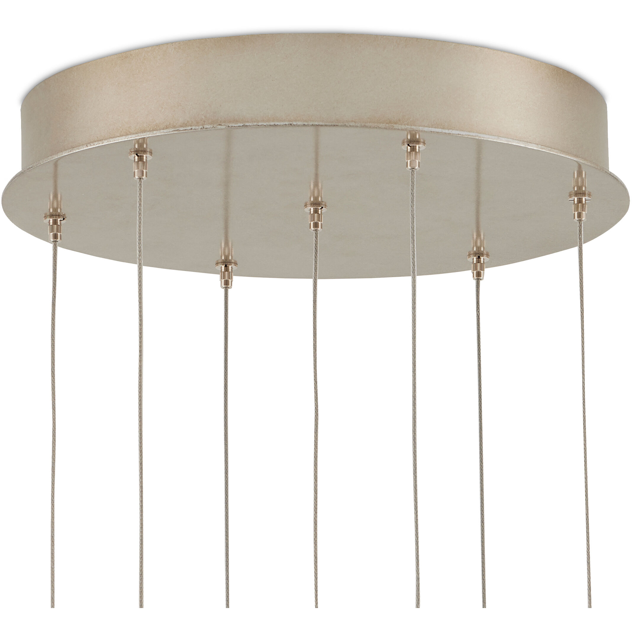 Escenia 7 Light 15 inch Natural/Painted Silver Multi-Drop Pendant Ceiling Light