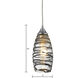 Twister 1 Light 5 inch Clear with Polished Chrome Mini Pendant Ceiling Light