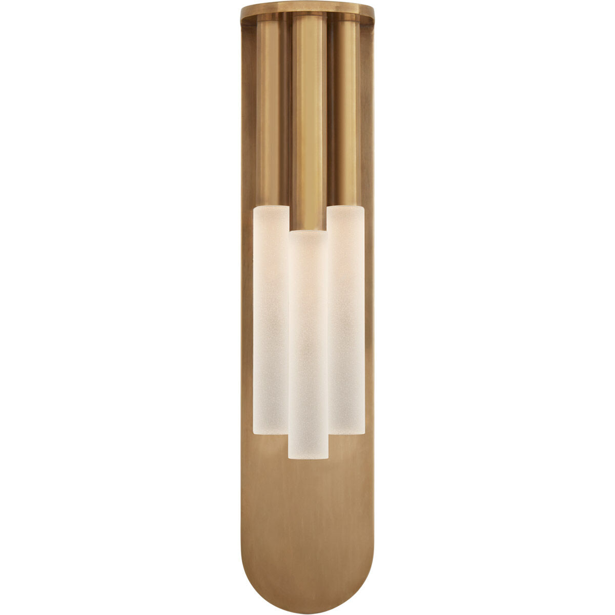 Kelly Wearstler Rousseau LED 4.5 inch Antique-Burnished Brass Multi-Drop Sconce Wall Light in Etched Crystal, Medium