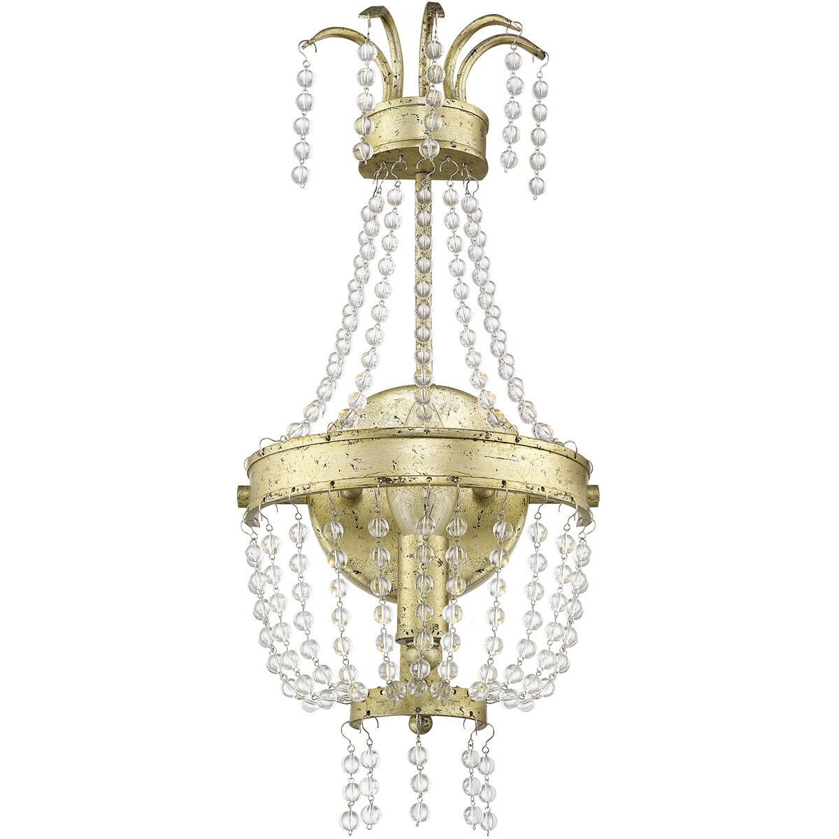 Valentina 1 Light 8 inch Hand Applied Winter Gold ADA Wall Sconce Wall Light