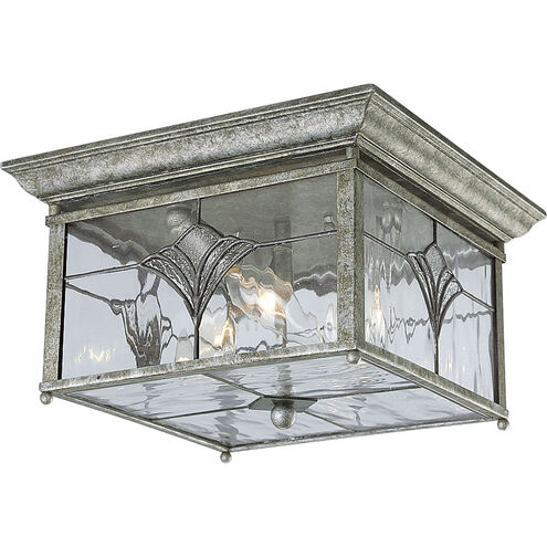 Tiffany 3 Light 11 inch Golden Baroque Outdoor Ceiling Mount