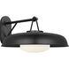 Richard June Liora 1 Light 12.5 inch Textured Black Outdoor Wall Light in Standard