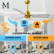 Atlas Alessandra 72 inch Brushed Brass with Barn Wood Blades Indoor/Outdoor Ceiling Fan