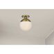 Eclipse 1 Light 12 inch Satin Gold Flush Mount Ceiling Light