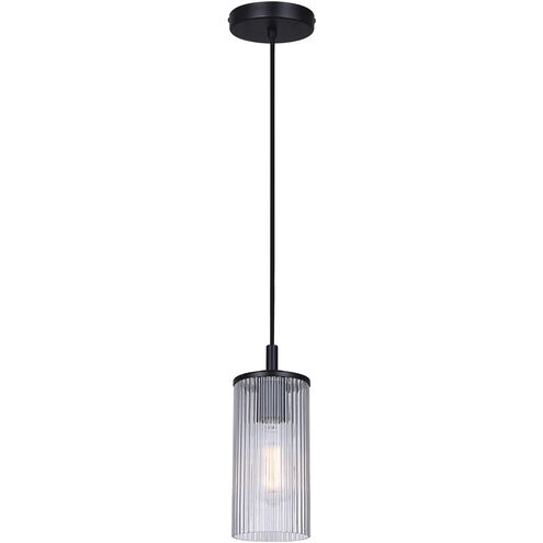 Kinslea 1 Light 4.75 inch Matte Black Pendant Ceiling Light in Clear Glass
