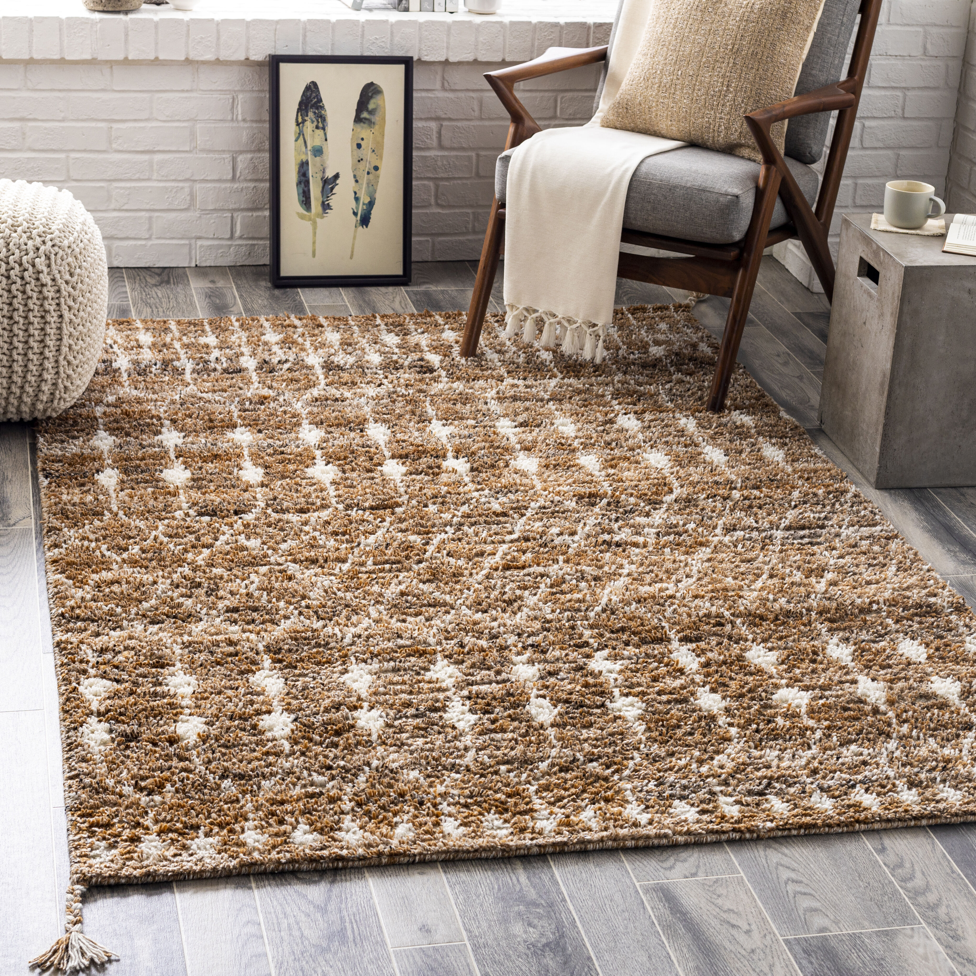 Birch 90 X 60 inch Brown Rug in 5 x 8, Rectangle