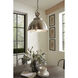 Medal 1 Light Brushed Nickel Pendant Ceiling Light