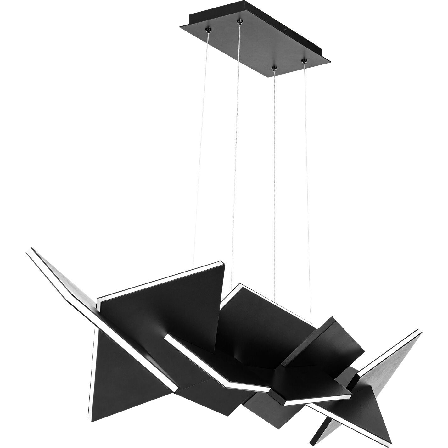 Konstruct LED 11 inch Black Chandelier Ceiling Light