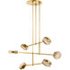Kelly Wearstler Melange LED 54 inch Antique-Burnished Brass Multi-Positional Chandelier Ceiling Light