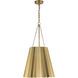 Alora Mood Plisse Pendant Ceiling Light in Aged Gold