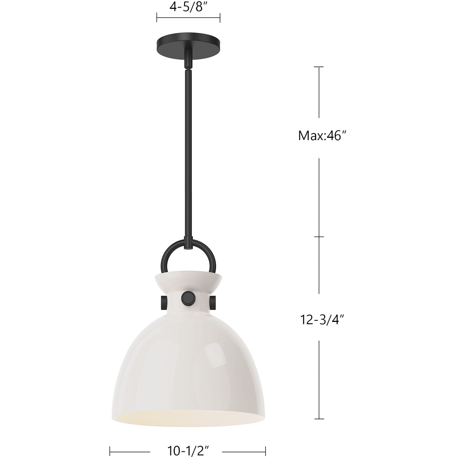 Alora Mood Waldo Pendant Ceiling Light in Matte Black, Clear Glass