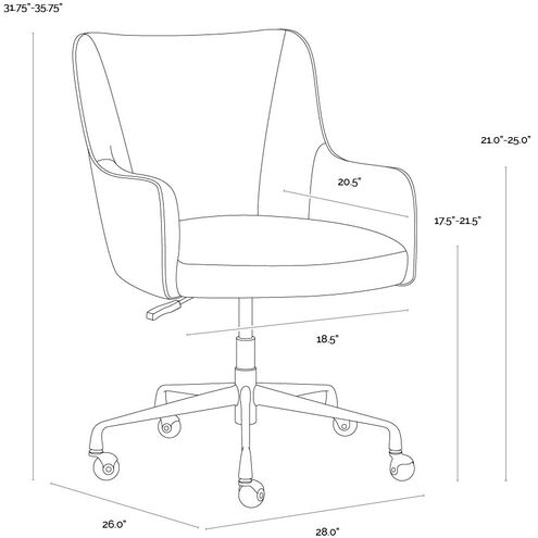 Franklin Vintage Black Office Chair
