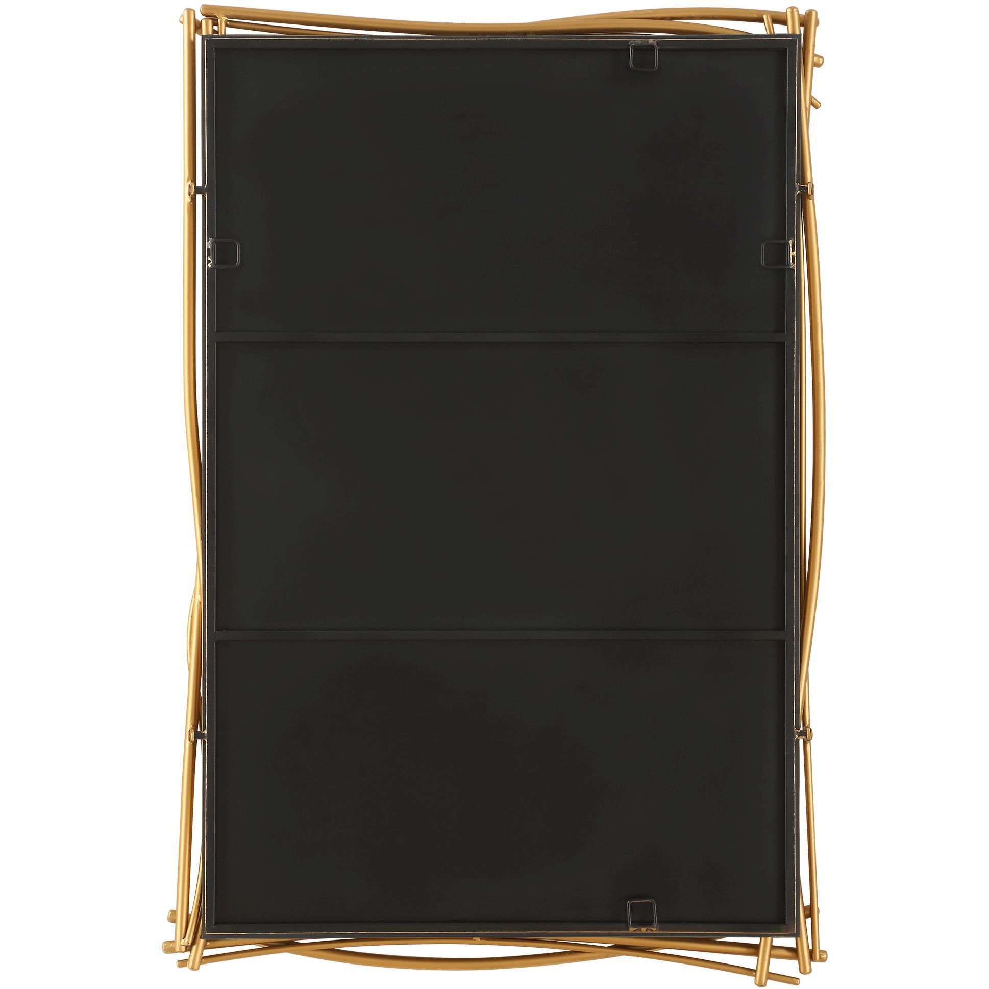 Curved 39 X 26.5 inch Antiqued Gold Leaf Mirror