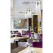 Downtown Urban Pilaster 4 Light 13.38 inch Satin Nickel Pendant Ceiling Light in Clear