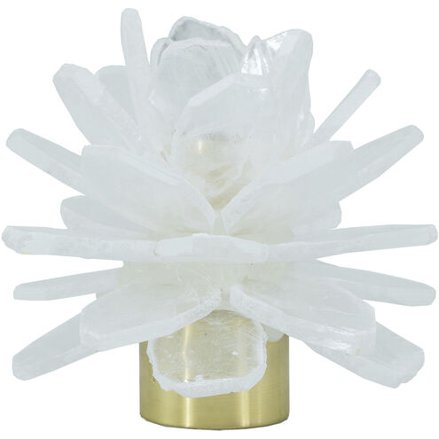 Selenite Stone 5.5 X 4.5 inch Candle Holder