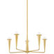 Danna 5 Light 29.75 inch Aged Brass Chandelier Ceiling Light