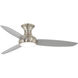 Concept III 54 inch Brushed Nickel Wet with Silver Blades Outdoor Ceiling Fan