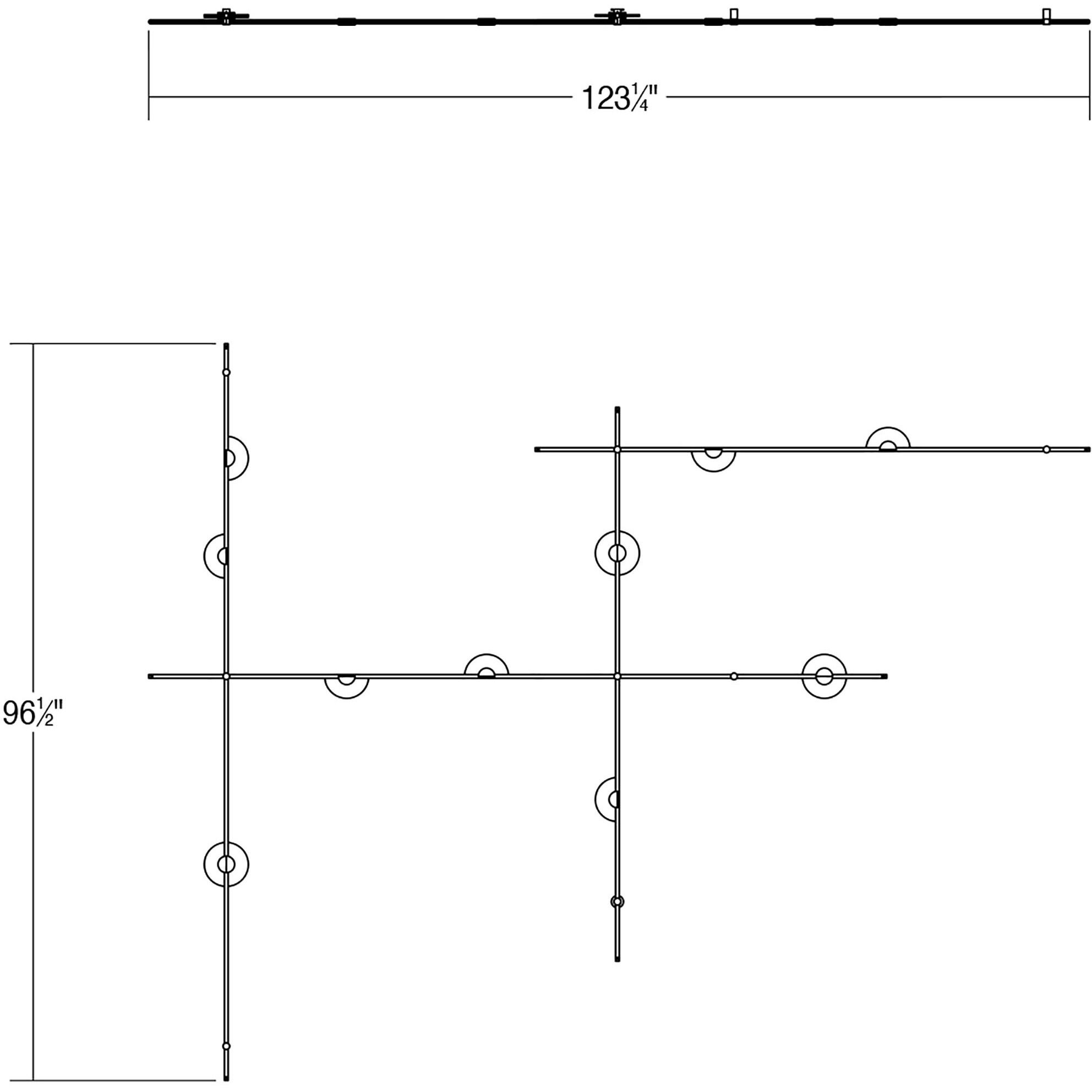 Suspenders LED 123 inch Satin Black ADA Wall Mount Wall Light