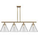 Ballston X-Large Cone LED 48 inch Brushed Brass Island Light Ceiling Light in Clear Glass