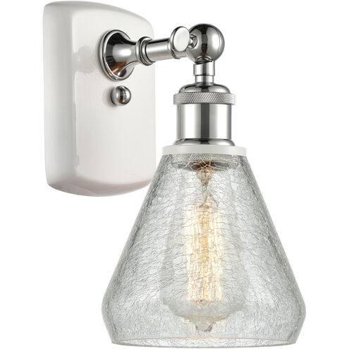 Ballston Conesus LED 6 inch White and Polished Chrome Sconce Wall Light, Ballston