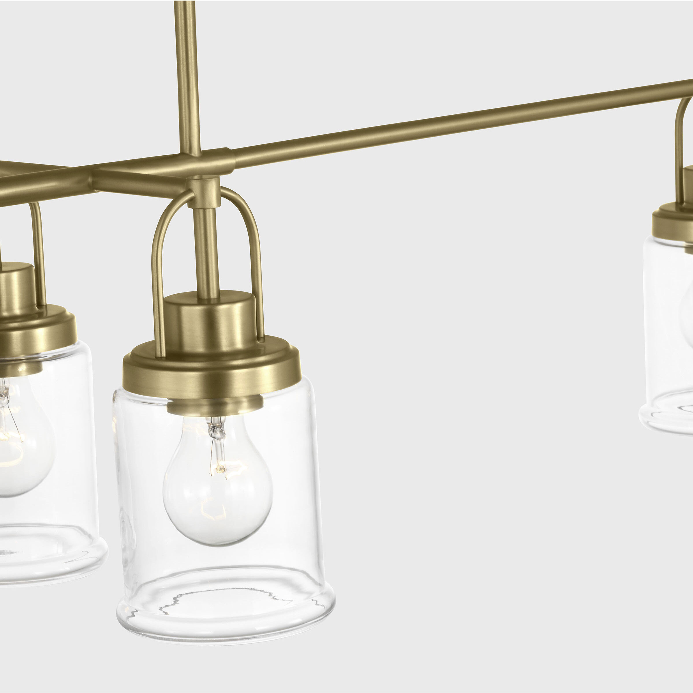 Anders 4 Light 48 inch Satin Brass Chandelier Ceiling Light