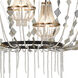 Selene 5 Light 38 inch Matte Black with Satin Brass and Clear Chandelier Ceiling Light