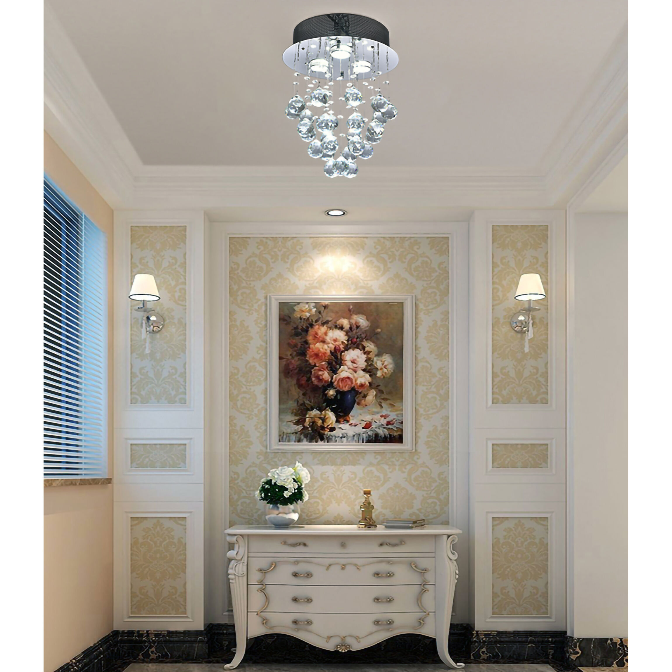 Canada 3 Light 12 inch Chrome Flush Mount Ceiling Light