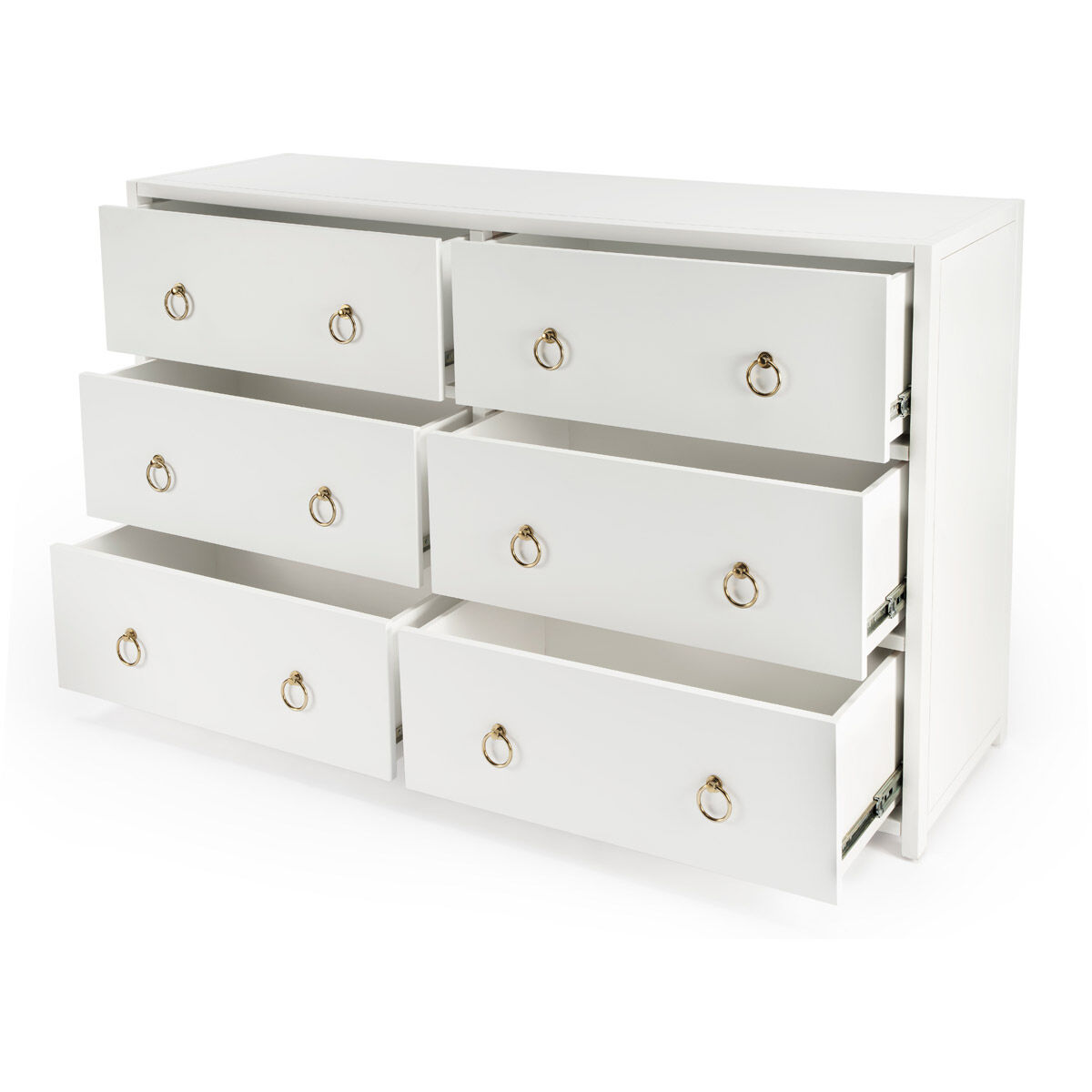 Lark 6 Drawer Dresser in White