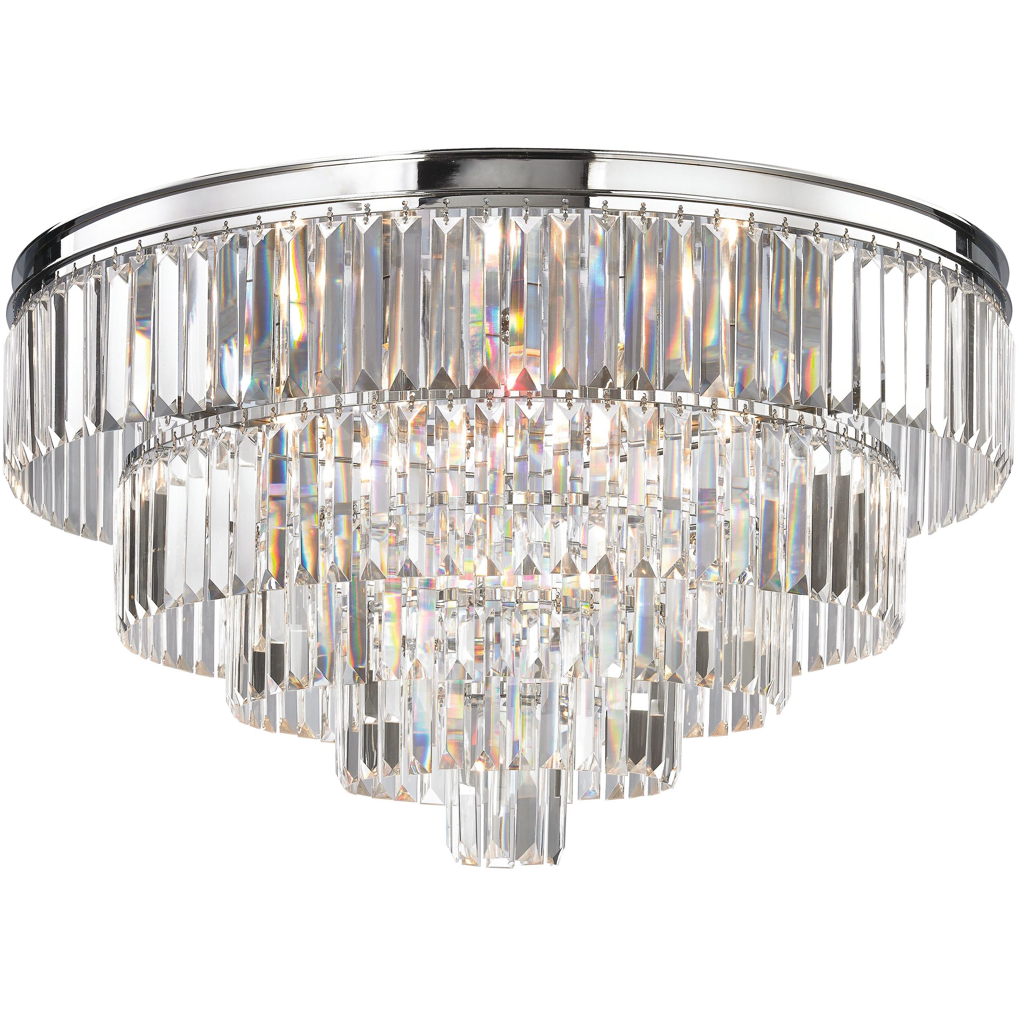 Palacial 6 Light 31 inch Polished Chrome Chandelier Ceiling Light