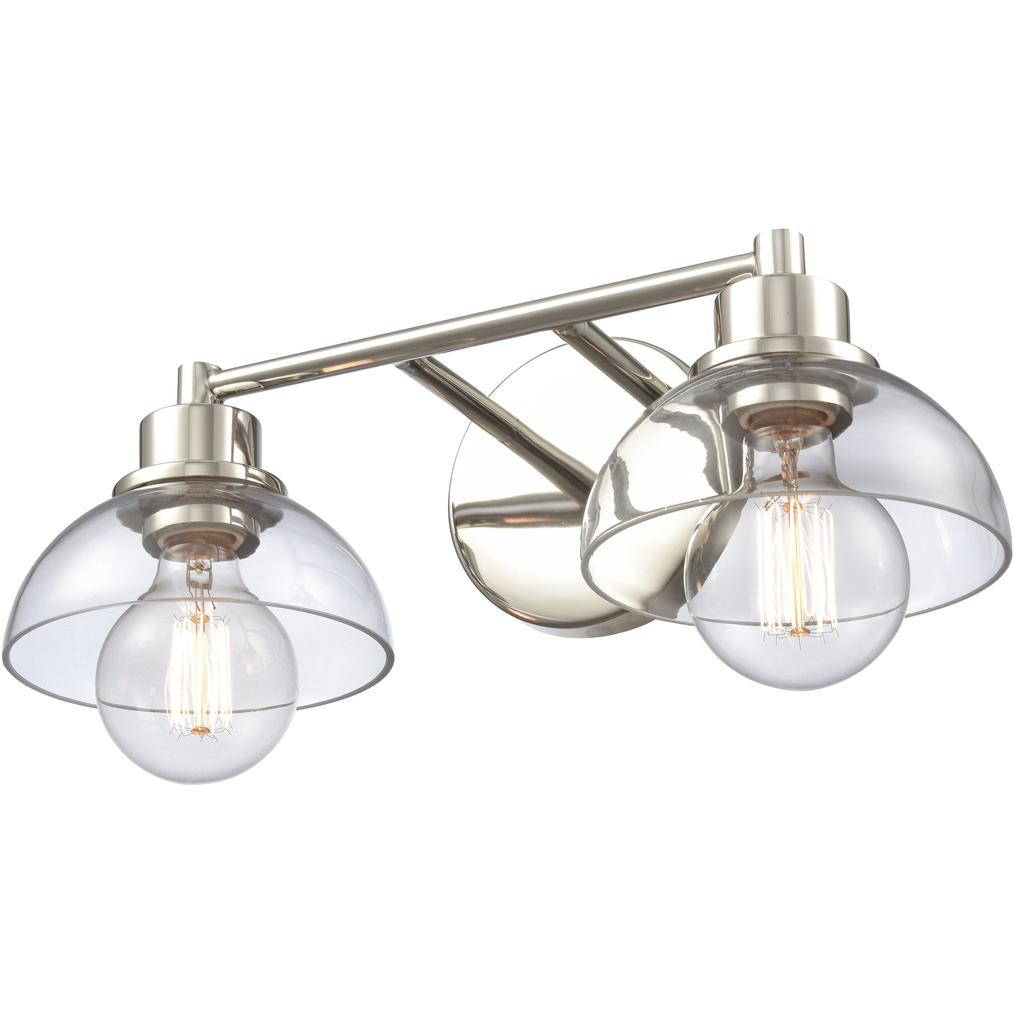 Julian Vanity Light Wall Light in Polished Nickel