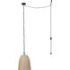 Malmo 1 Light 12 inch Matte Black and Rope Pendant Ceiling Light