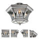 Monterey 3 Light 12.5 inch Brushed Nickel Semi-Flush Ceiling Light