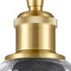 Ballston Small Waverly 1 Light 6 inch Satin Gold Semi-Flush Mount Ceiling Light, Ballston