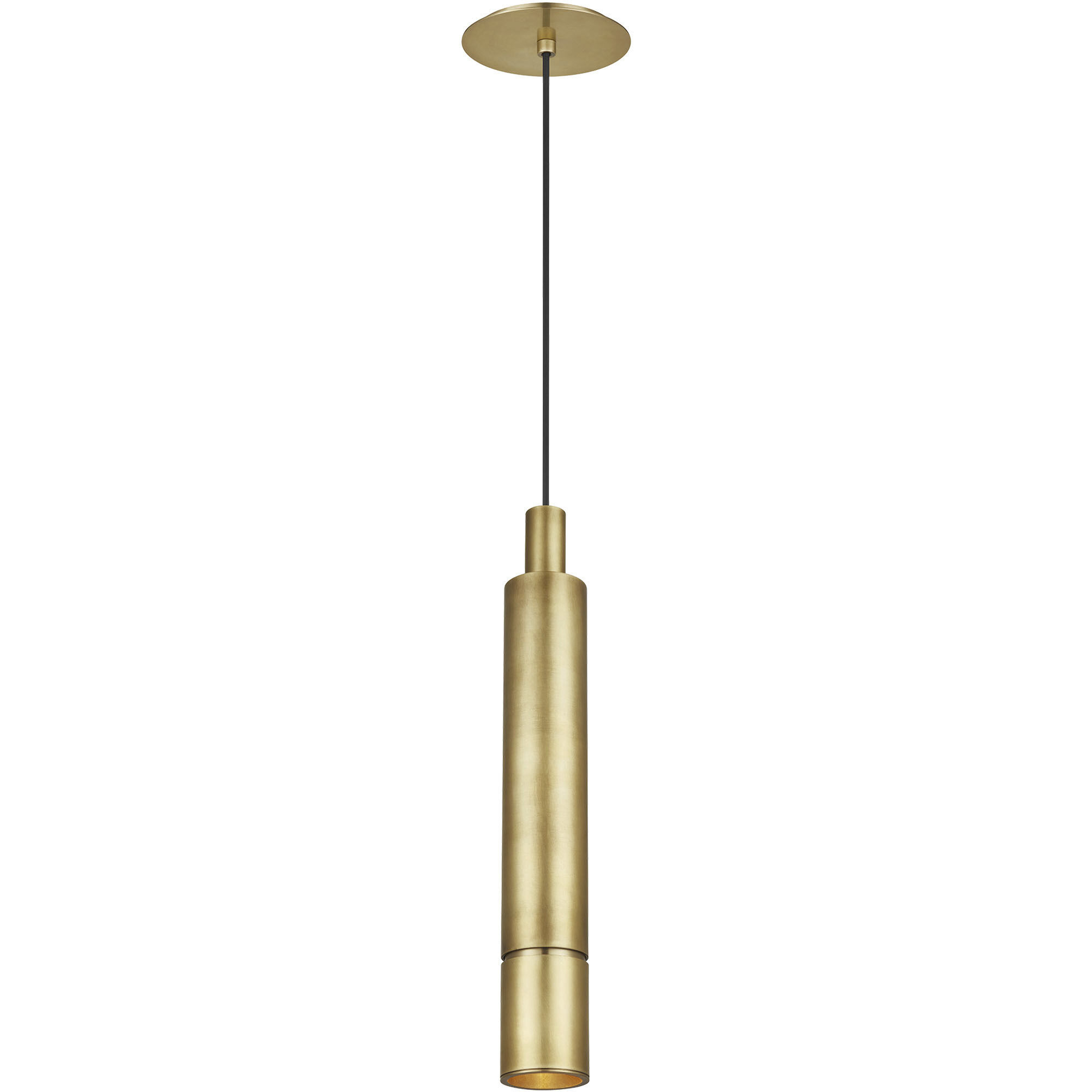 Mick De Giulio Sottile LED Natural Brass Pendant Ceiling Light, Integrated LED