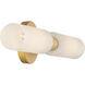 Wexmere 2 Light 21 inch Legacy Brass and Dark Matte Black Vanity Wall Light
