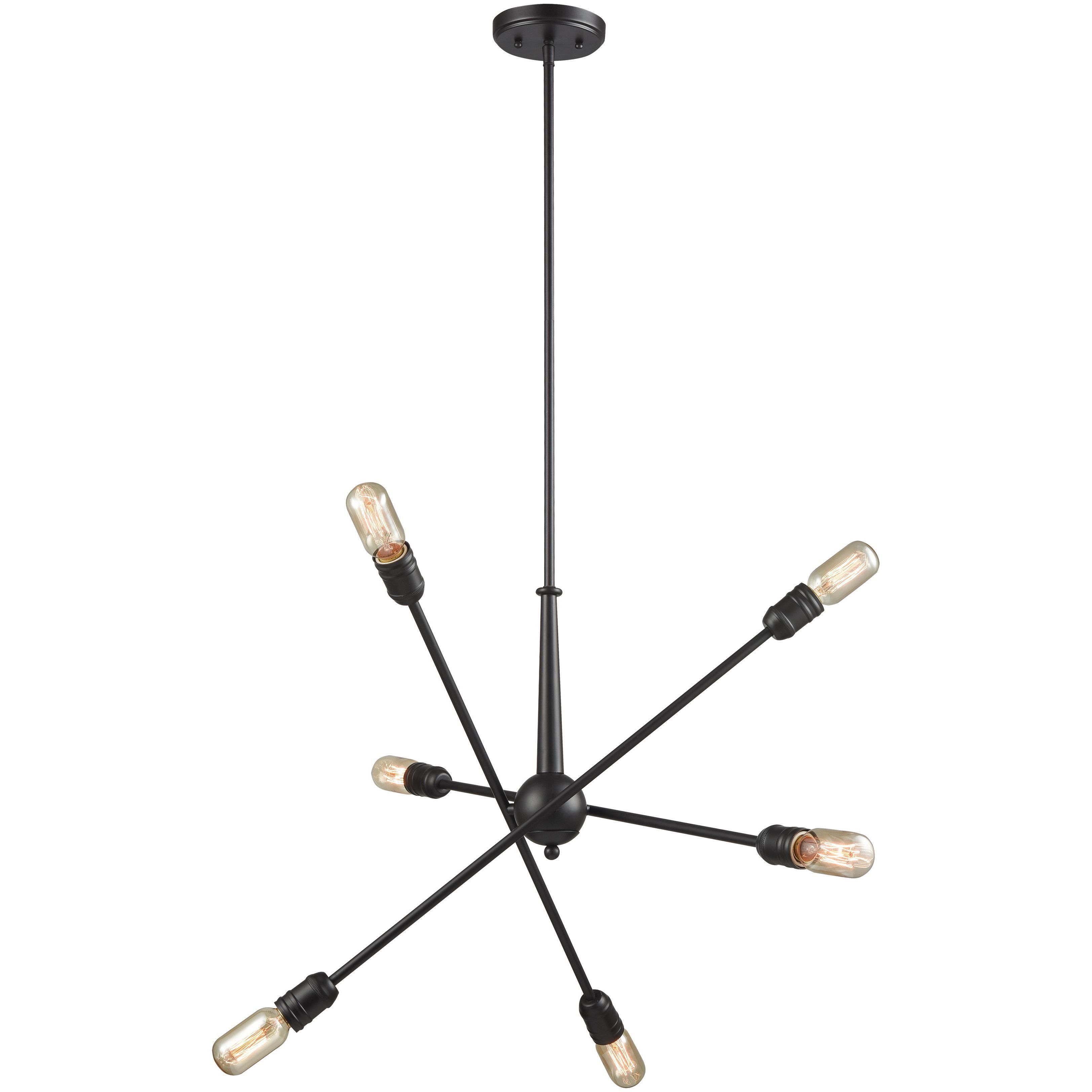 Delphine 6 Light 28 inch Oil Rubbed Bronze Chandelier Ceiling Light