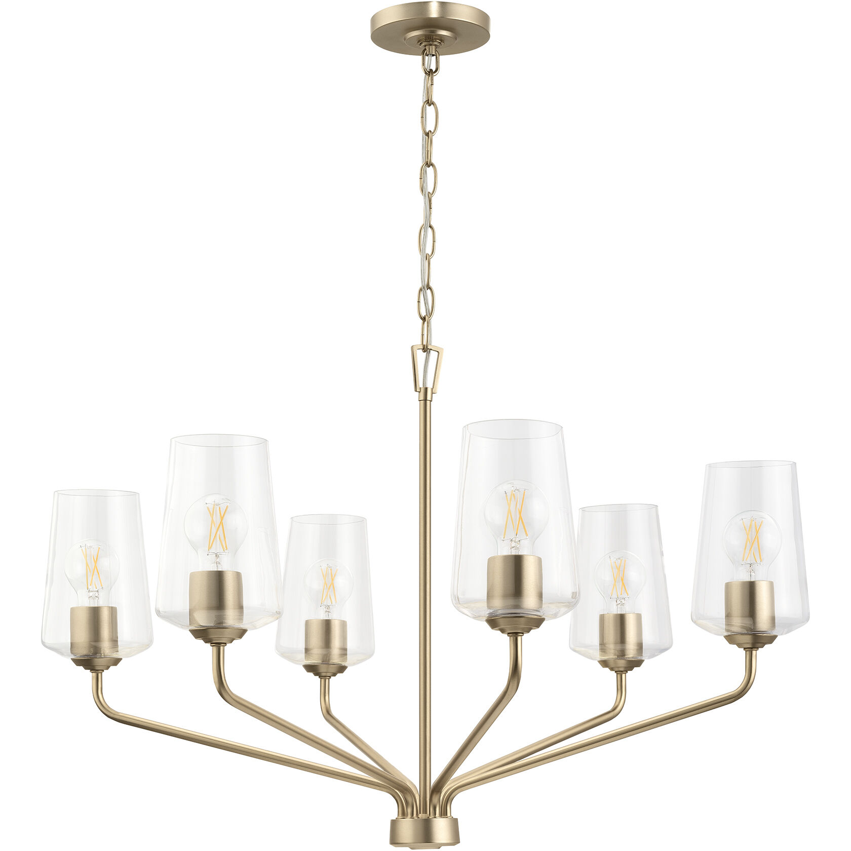 Celino 6 Light 32 inch Champagne Bronze Chandelier Ceiling Light