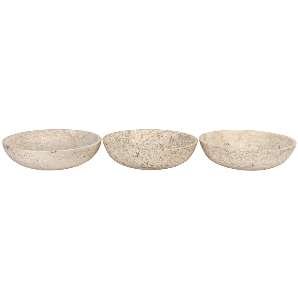 Marble 10 X 3 inch Bowls, Set of 3