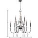 Brownell 9 Light 30 inch Charcoal with Antique White Chandelier Ceiling Light