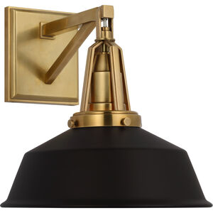 Chapman & Myers Layton LED 10 inch Antique-Burnished Brass Sconce Wall Light in Matte Black