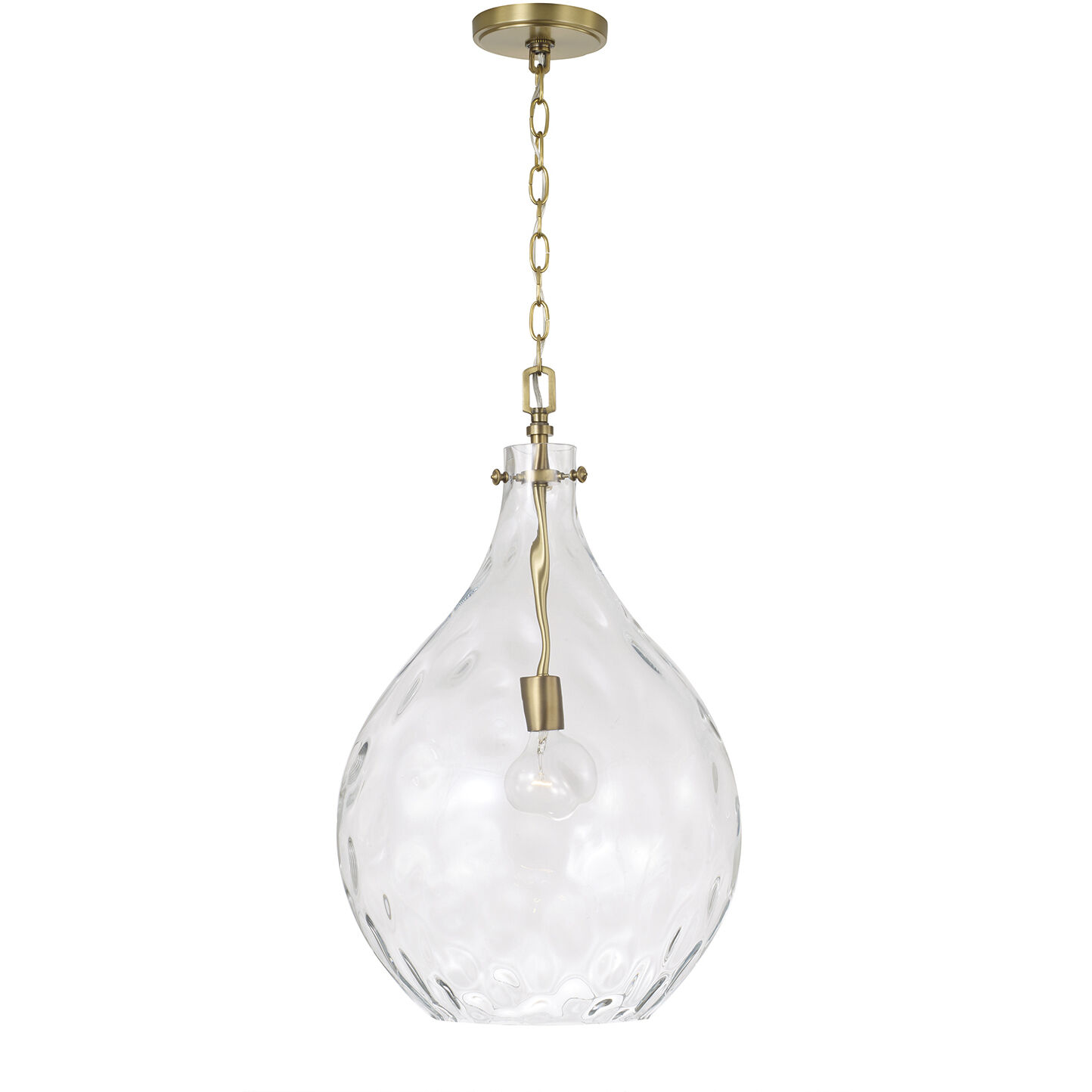 Capital Lighting Bristol 1 Light 15 inch Aged Brass Pendant Ceiling Light 325011AD - Open Box