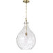 Capital Lighting Bristol 1 Light 15 inch Aged Brass Pendant Ceiling Light 325011AD - Open Box