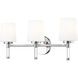 Henri 3 Light 24 inch Chrome Bathroom Vanity Wall Light